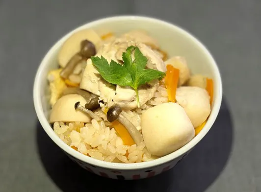 里芋の炊き込みご飯